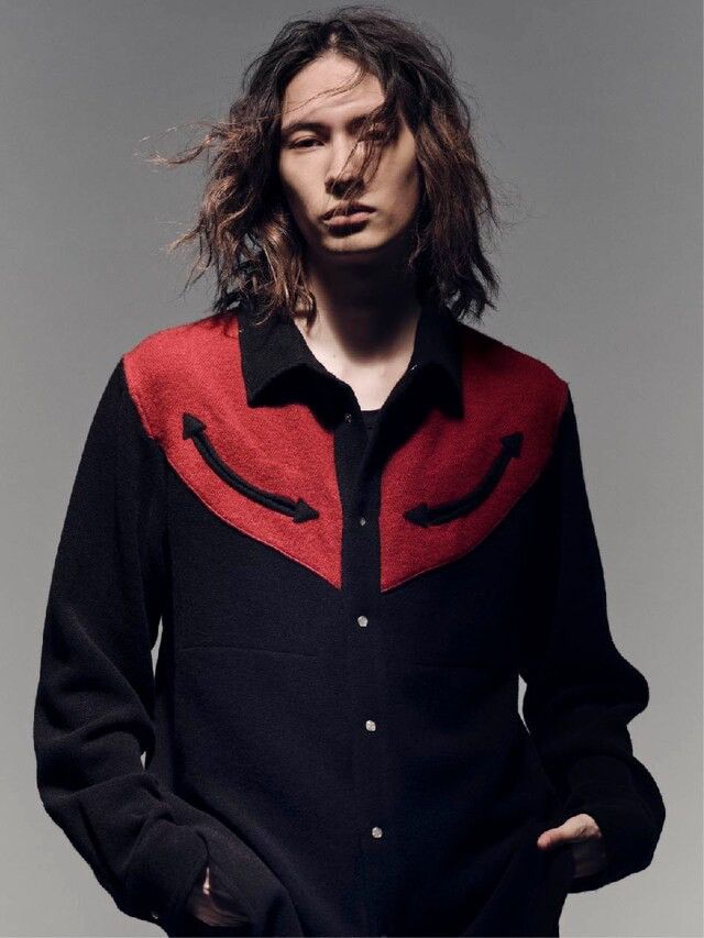 God's True Cashmere $3,000 x Yohji Wildside Cashmere Western Shirt Size US M / EU 48-50 / 2 - 1 Thumbnail