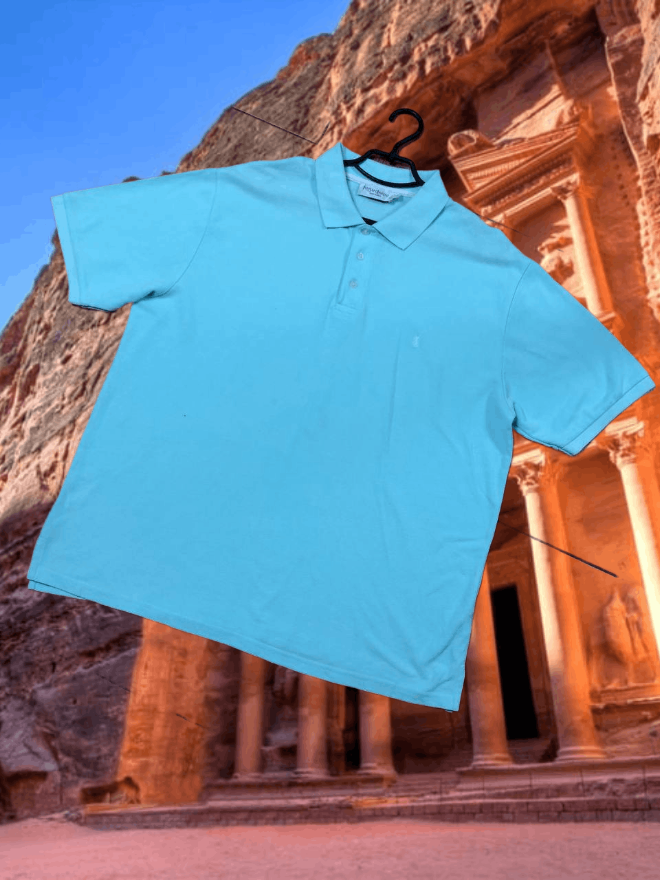 Yves Saint Laurent Vintage Polo Yves Saint Laurent blue T-shirt Y2K Size US XXL / EU 58 / 5 - 1 Thumbnail