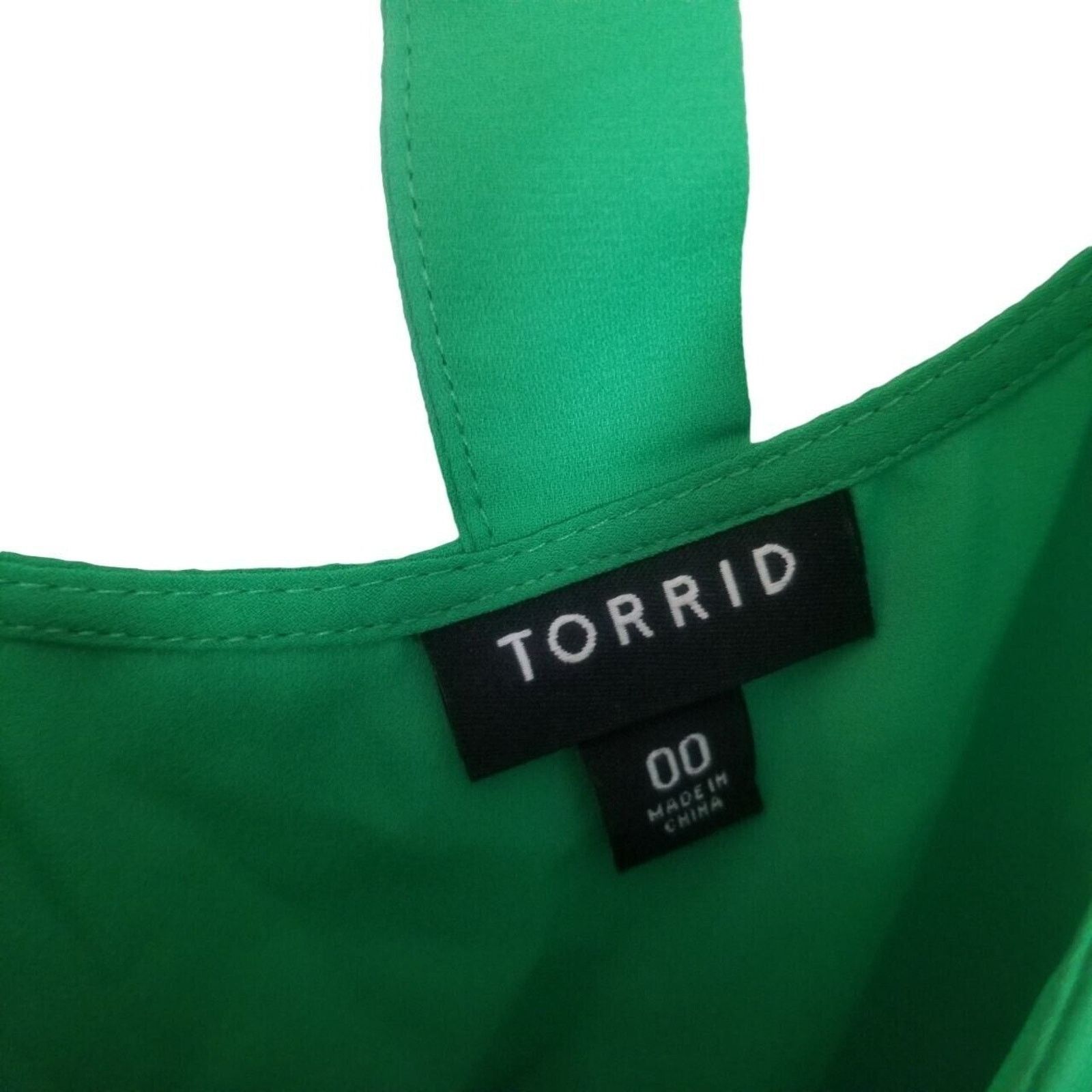 Corridor Torrid Georgette Blouse Kelly Green Plus Size 00X Classic Size XXS / US 00 / IT 34 - 6 Thumbnail