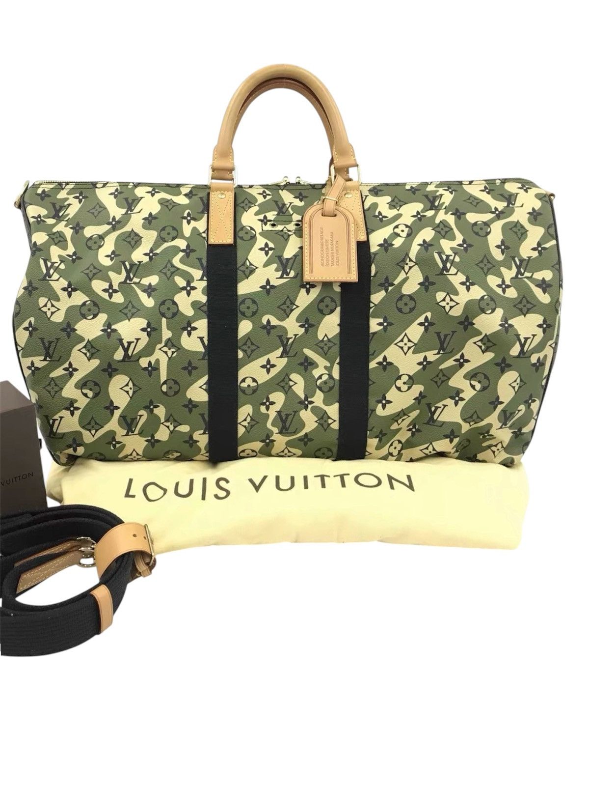 Louis Vuitton × Takashi Murakami Louis Vuitton X Takashi Keepall 55 Camouflage Monogram Size ONE SIZE - 1 Thumbnail