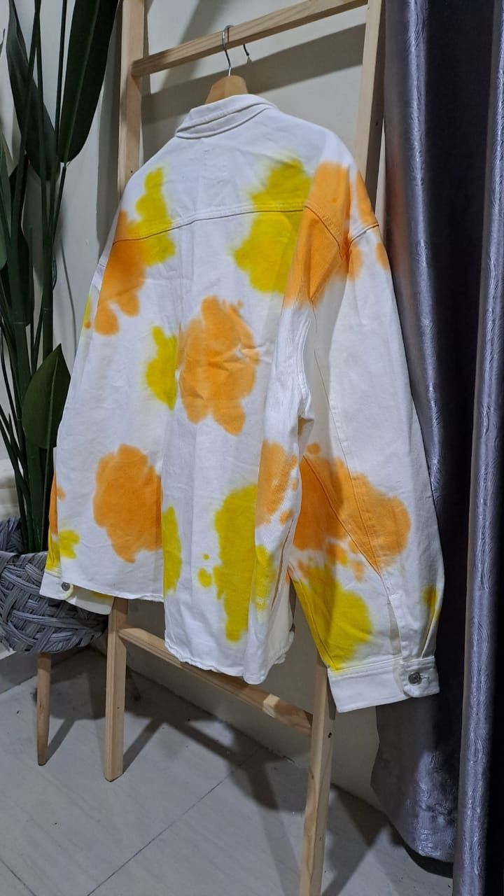atmos ATMOS Denim Jacket Tye Dye Size US XXL / EU 58 / 5 - 14 Thumbnail