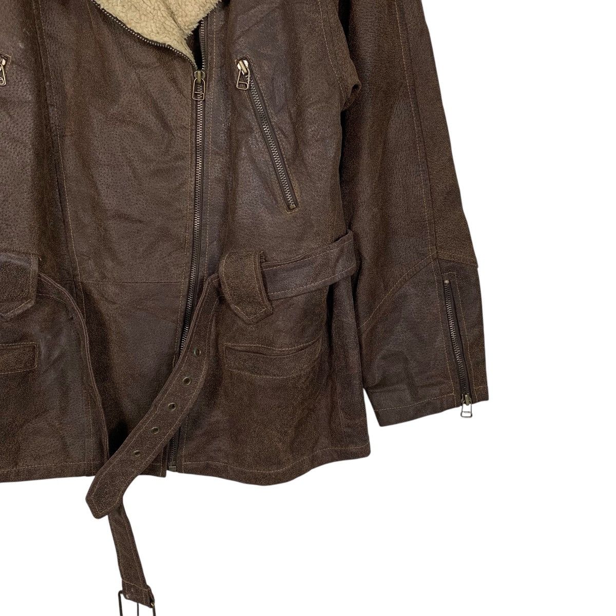 Japanese Brand Vintage Japanese Brand Winlit Shearling Leather Jacket Size US S / EU 44-46 / 1 - 4 Thumbnail
