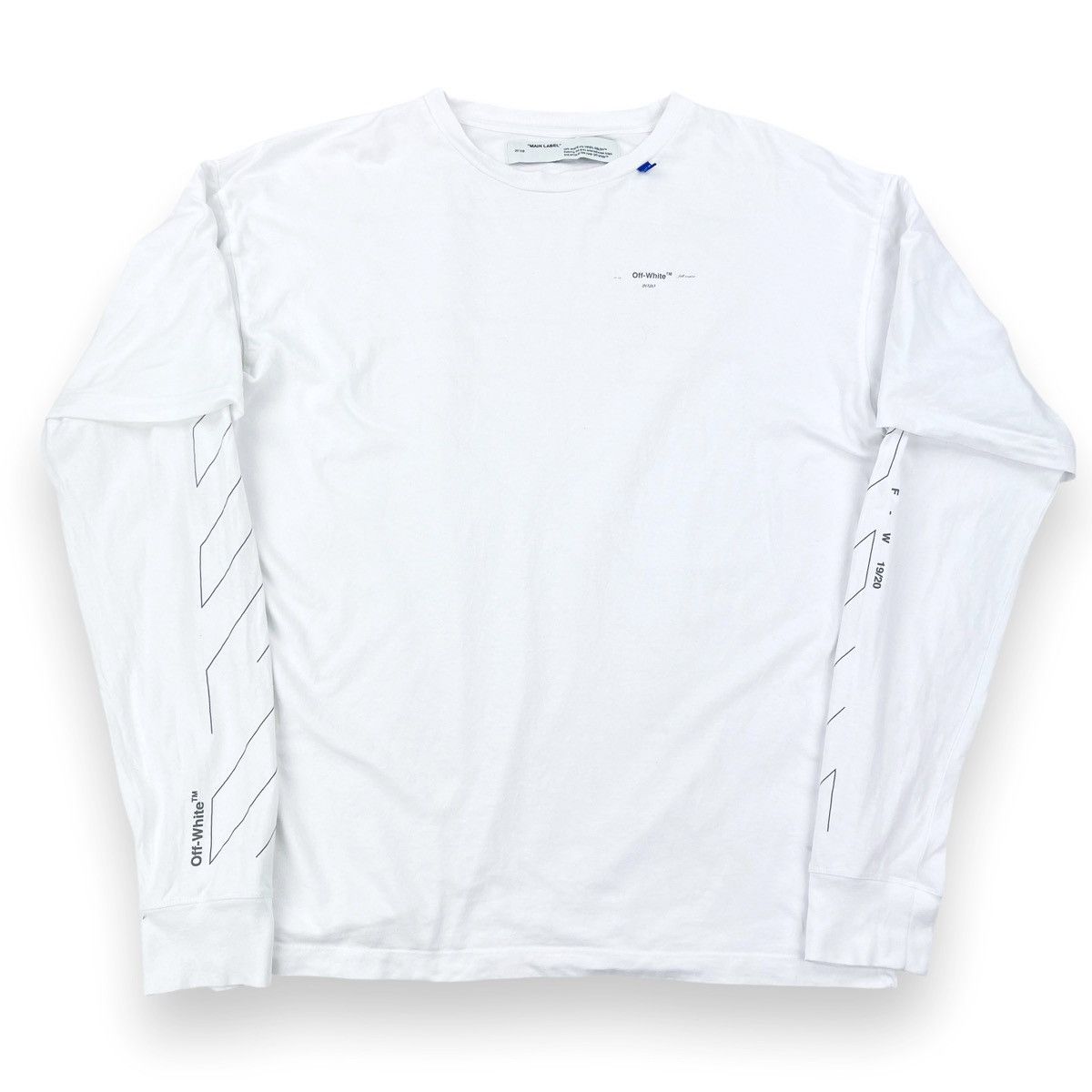 Off-White Off-White Unfinished Arrows Layered White Long Sleeve TShirt Size US L / EU 52-54 / 3 - 2 Thumbnail