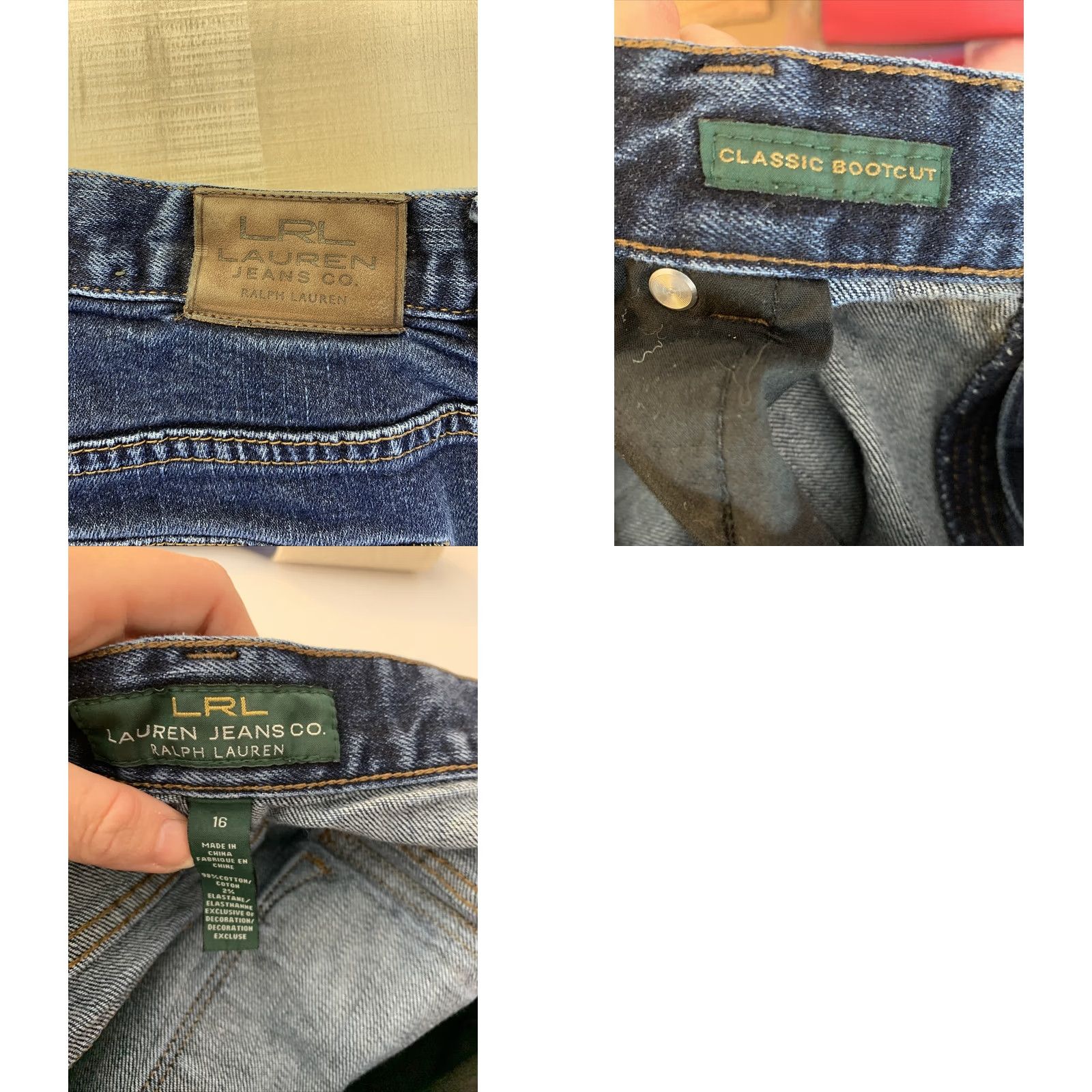 Ralph Lauren VINTAGE? No. Ralph Lauren Jeans Co Womens Size 16 Boot Cut Dark Wash Denim Jeans-5985 Size 38" / US 16 / IT 52 - 8 Thumbnail