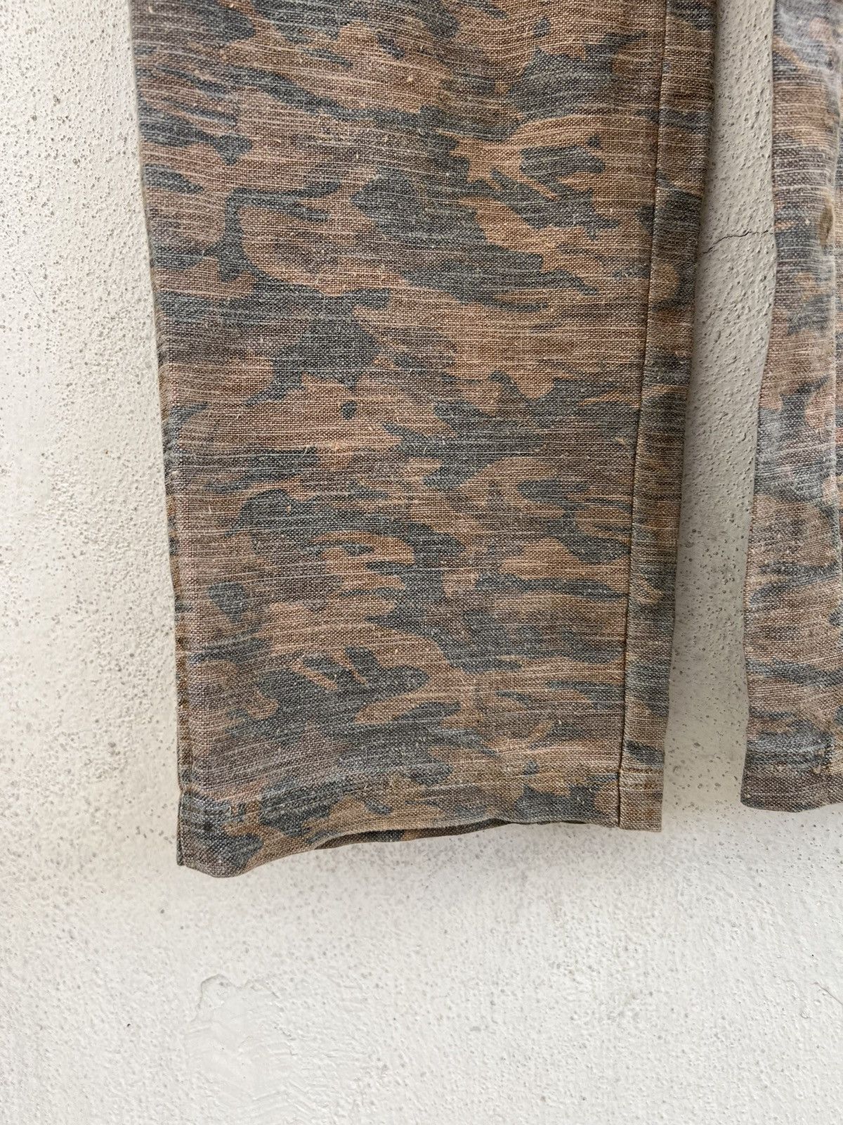 Vintage ALTERNATIVE CONCEPT Camo Linen Cargo Trouser Pant Size US 32 / EU 48 - 18 Thumbnail