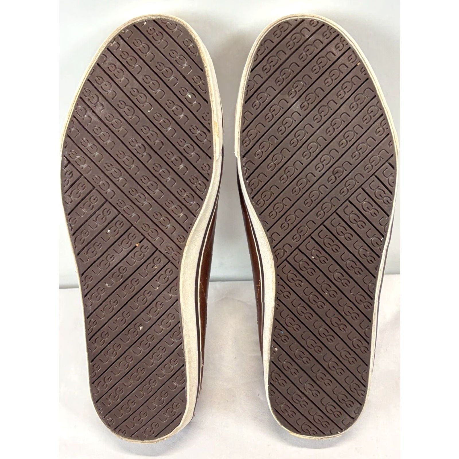 Ugg UGG Australia Vanowen Sneaker Men 9.5 Brown Leather Slip-On Shearling Casual Mens Size US 9.5 / EU 42-43 - 5 Thumbnail