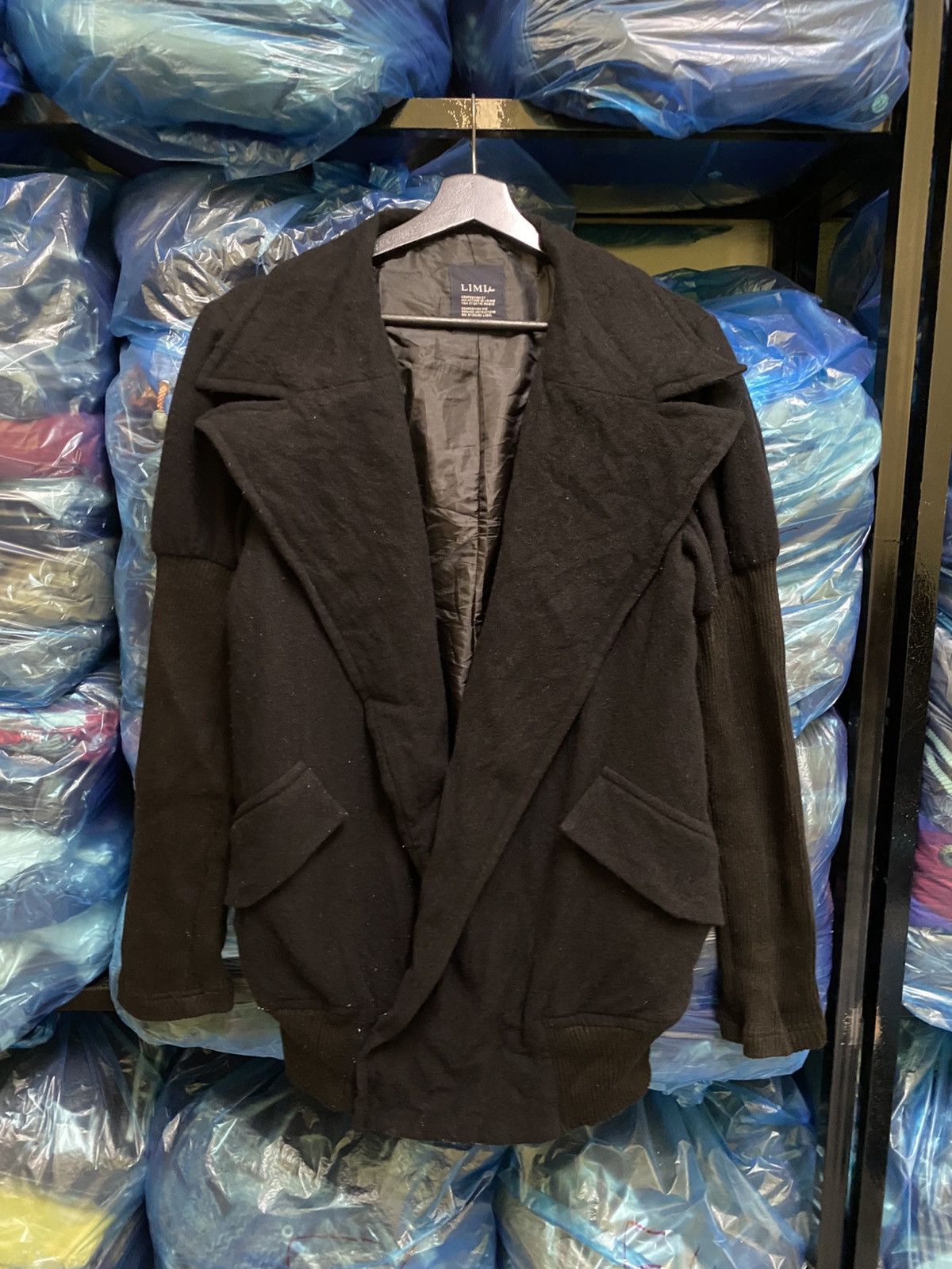 Yohji Yamamoto LIMI feu Japan Avant-Garde Draped Wool Jacket Made In Japan Size US S / EU 44-46 / 1 - 3 Thumbnail
