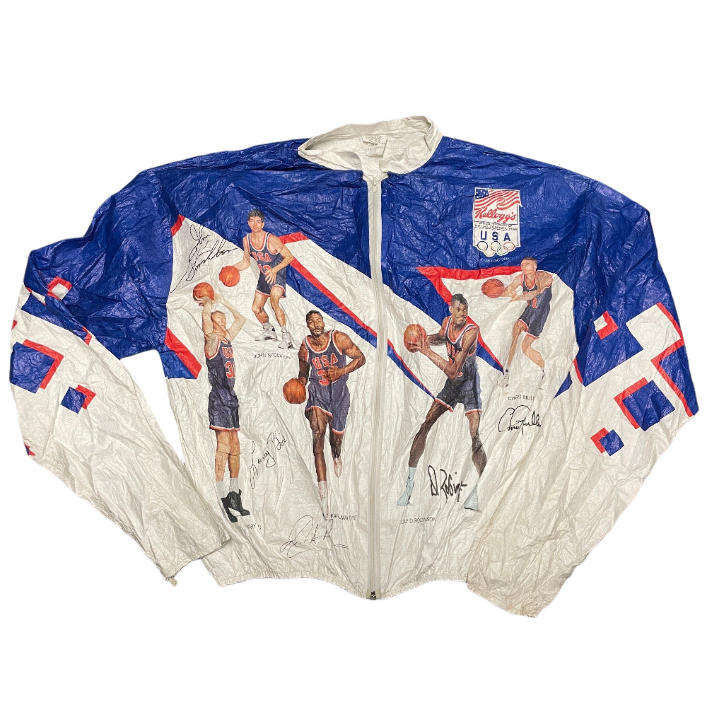 Vintage 1992 Kellogg USA Olympic Basketball Team Light Jacket