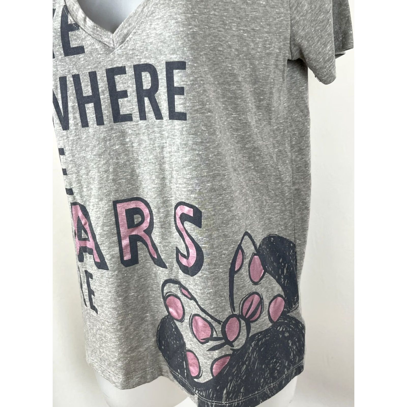 Disney Disney T-Shirt Womens Small Gray Minnie Mouse Home Is Where The Ears Are Tee Size S / US 4 / IT 40 - 5 Thumbnail