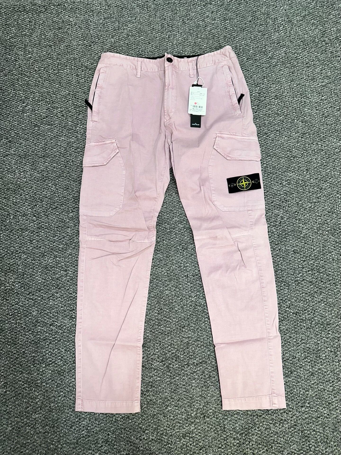Stone Island Stone Island Washed Pink Cargo Pants Size US 34 / EU 50 - 1 Thumbnail
