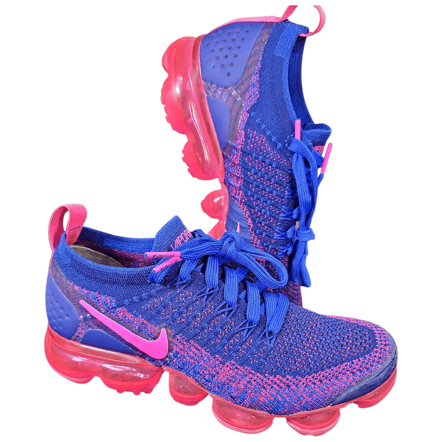 Nike Nike Air VaporMax Flyknit 2 "Racer‎ Pink Blue" (942843-601) Size US 6 / IT 36 - 2 Thumbnail