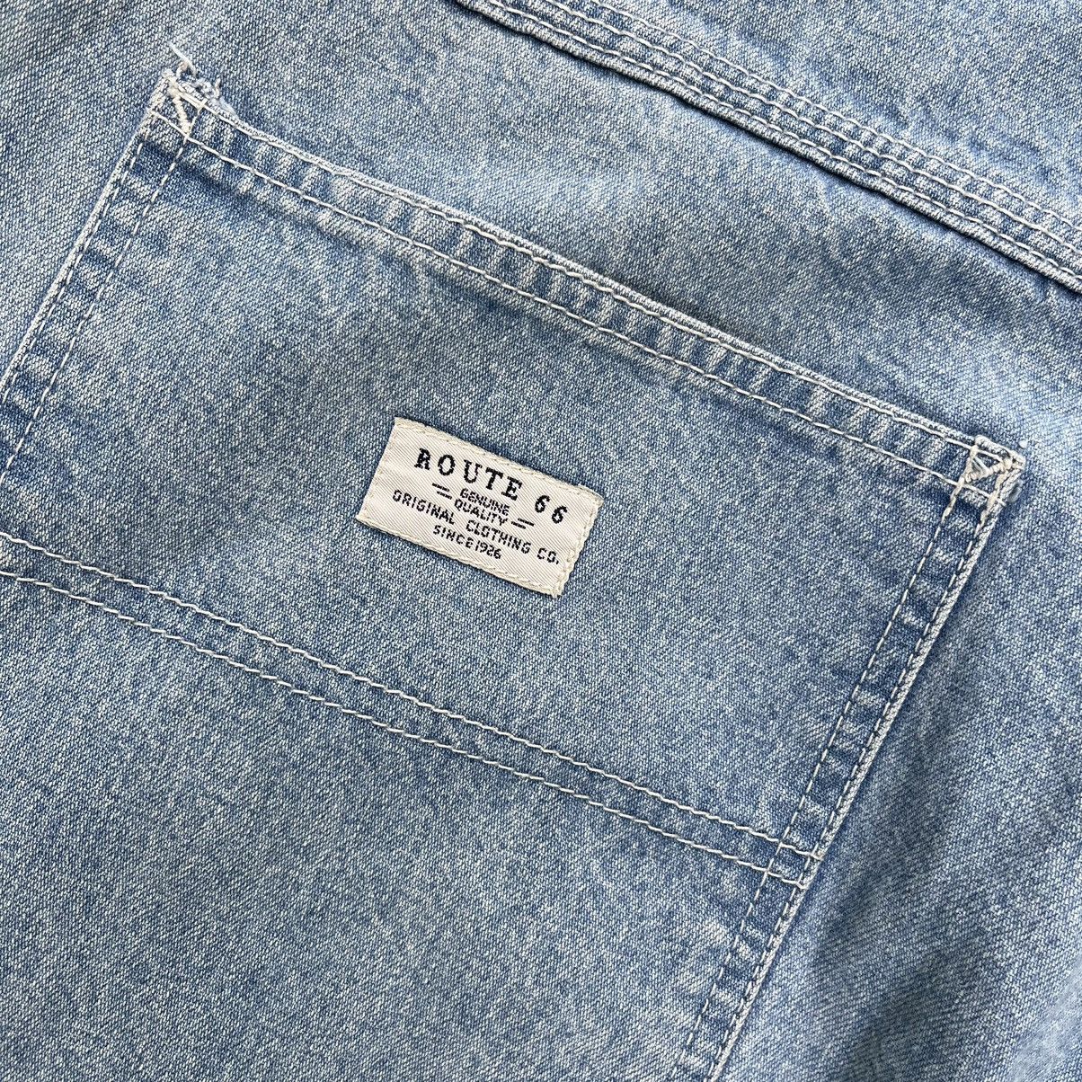 JNCO Crazy Vintage Y2K Baggy Carpenter Jeans Route 66 Denim Size US 40 / EU 56 - 11 Thumbnail