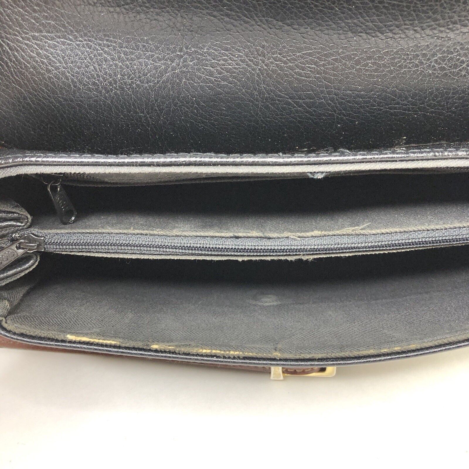 Other Vtg Carryland USA Leather Purse Black Brown Shoulder Bag Size ONE SIZE - 10 Thumbnail