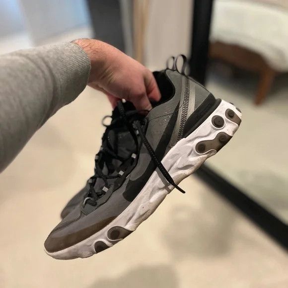Nike Nike React Element 87 Anthracite/black/white Size US 11.5 / EU 44-45 - 3 Thumbnail