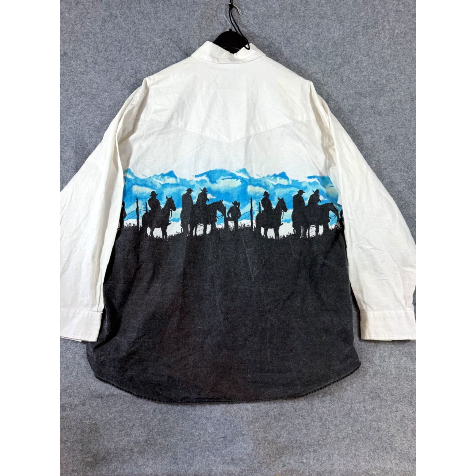 Free Country VINTAGE Pure Country Western Shirt Mens 2XL White Black Cowboy Button-Down Long Sleeve VTG Mens Size US XXL / EU 58 / 5 - 6 Thumbnail