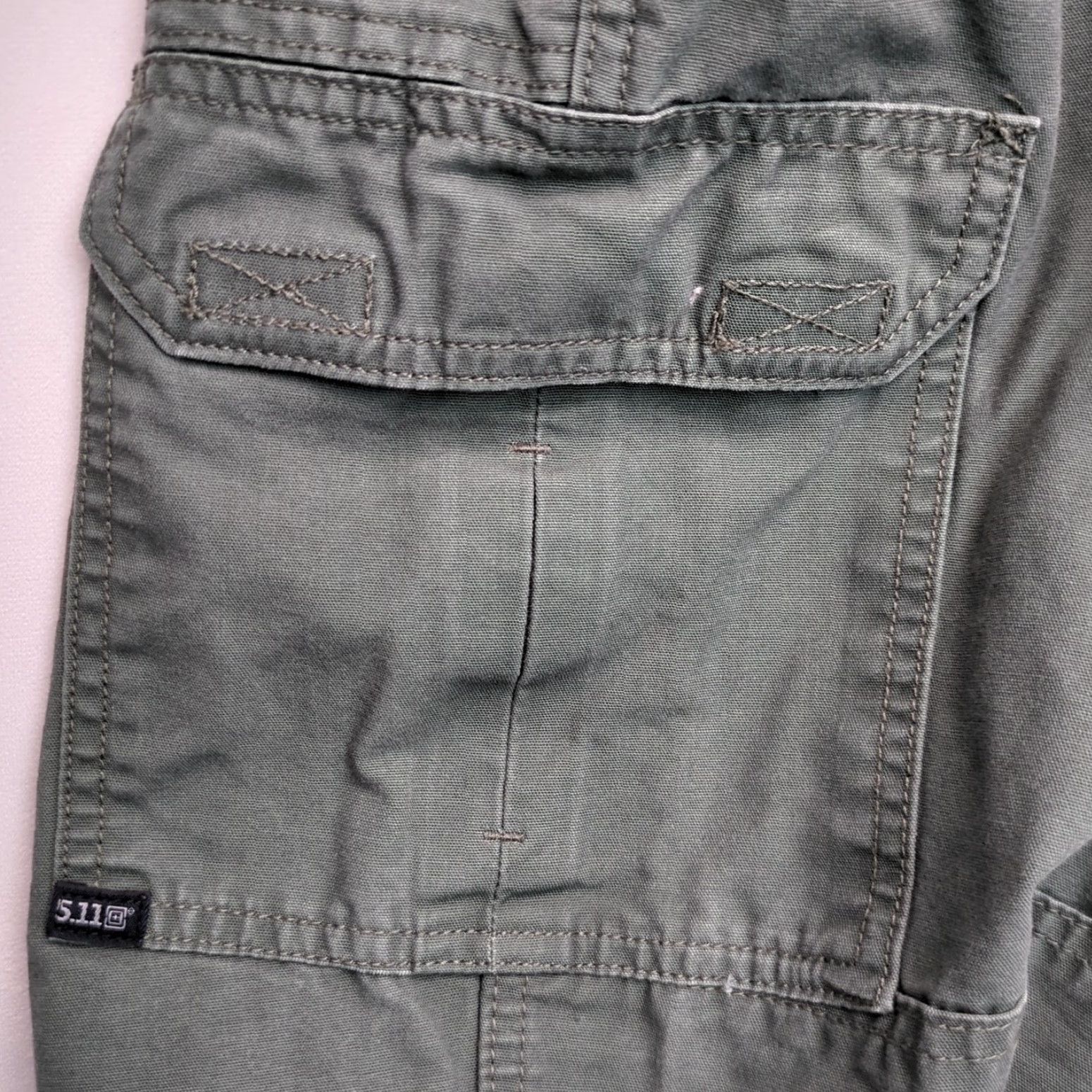 Vintage VINTAGE? 5.11 Tactical Men's Double Knee Pro Ripstop Cargo Tactical Pants 40x32 Green Size US 40 / EU 56 - 4 Thumbnail