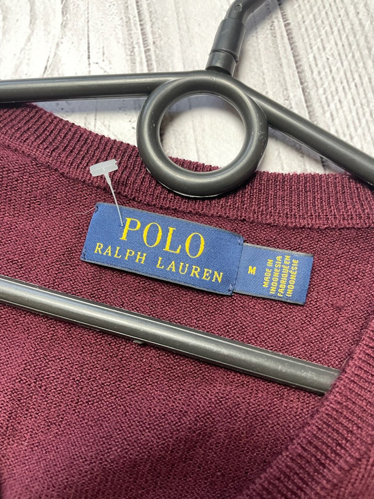 Vintage Vintage polo Ralph Lauren sweater logo red size M V-Neck Size US M / EU 48-50 / 2 - 3 Thumbnail