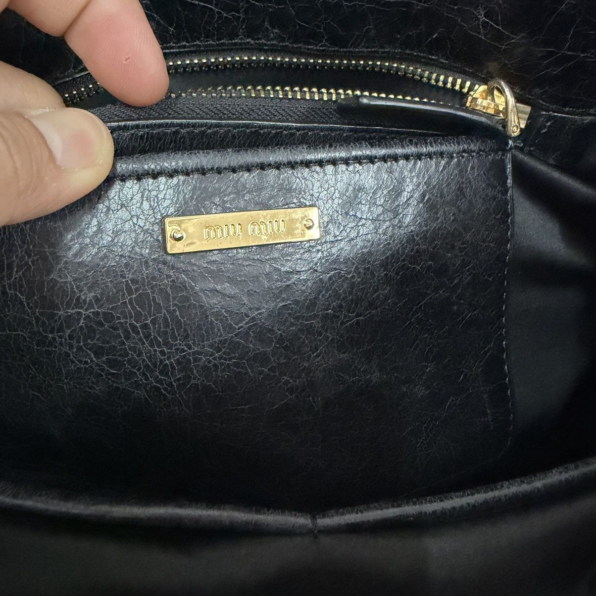 Miu Miu Miu Miu Matelasse Black Leather Two Way Bag Size ONE SIZE - 10 Thumbnail