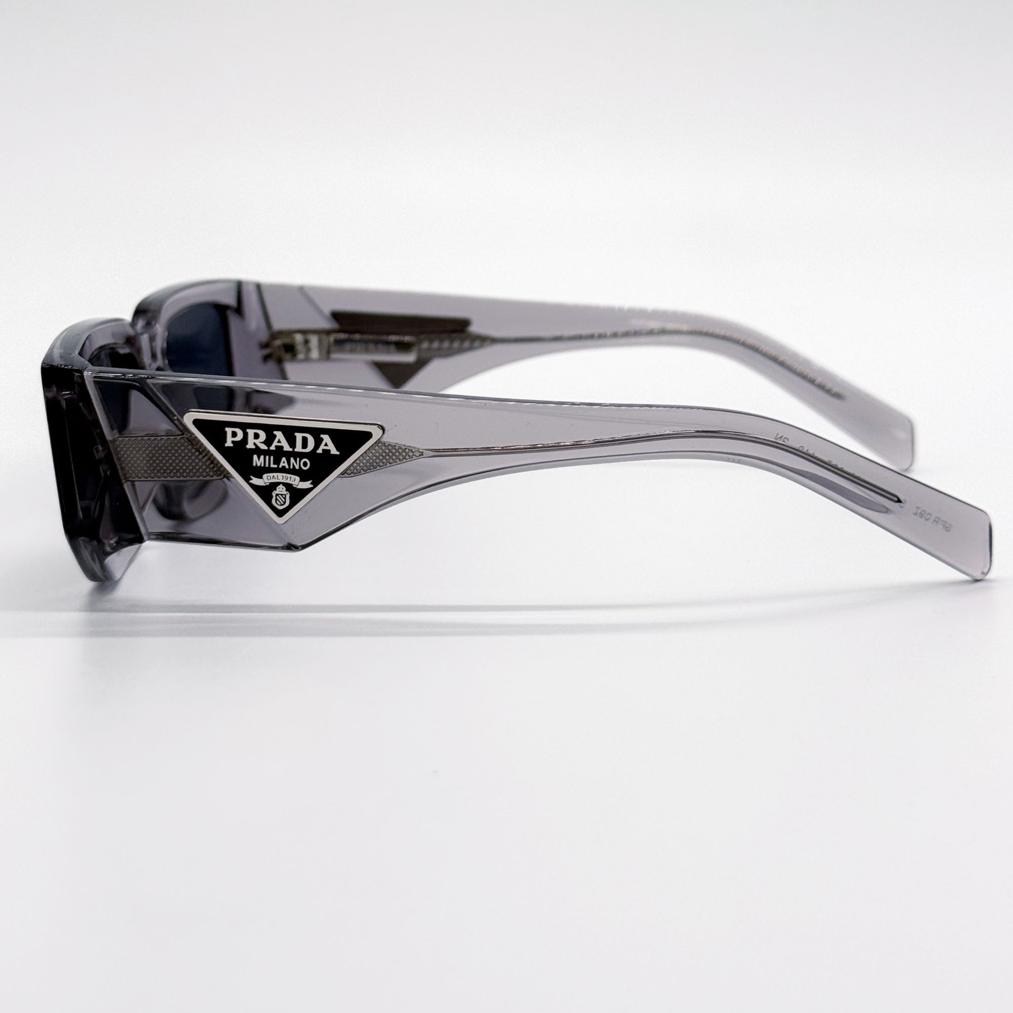 Prada NEW PRADA SUNGLASSES PR09ZS 18S09T TRANSPARENT GRAY UNISEX Size ONE SIZE - 7 Thumbnail