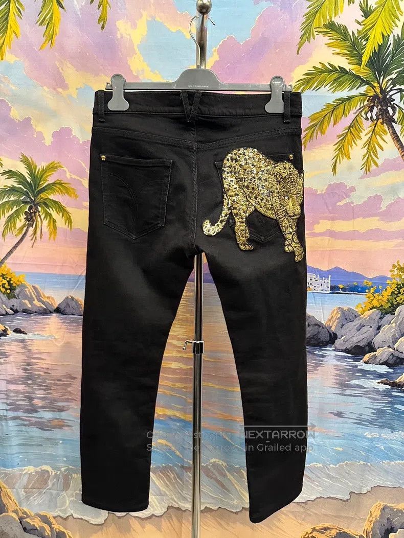 Versace Versace Heavy black jeans Size US 31 - 2 Thumbnail