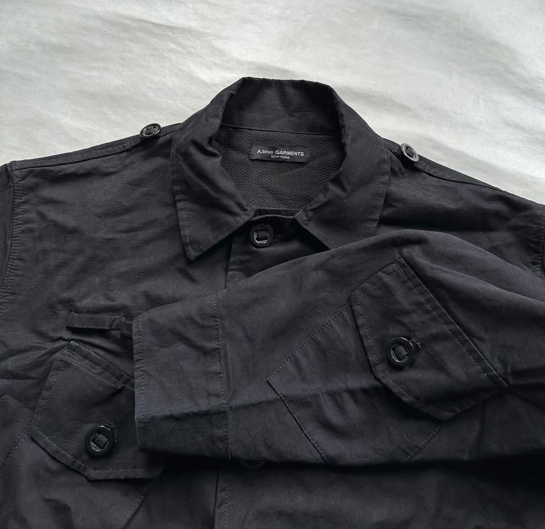 Japanese Brand A.Blue Garments Tenkara Shirt Nylon Wax Jacket Black Size US M / EU 48-50 / 2 - 4 Thumbnail