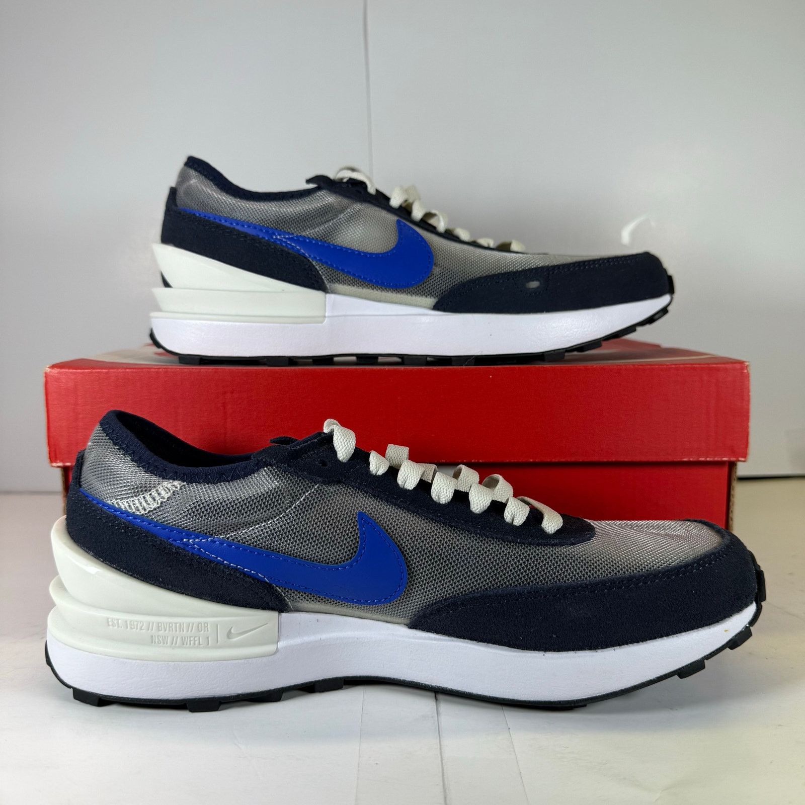 Nike Nike Waffle One (GS) Black/Blue DC0481-005 Size 5.5 Youth Size US 5.5 / IT 35.5 - 2 Thumbnail