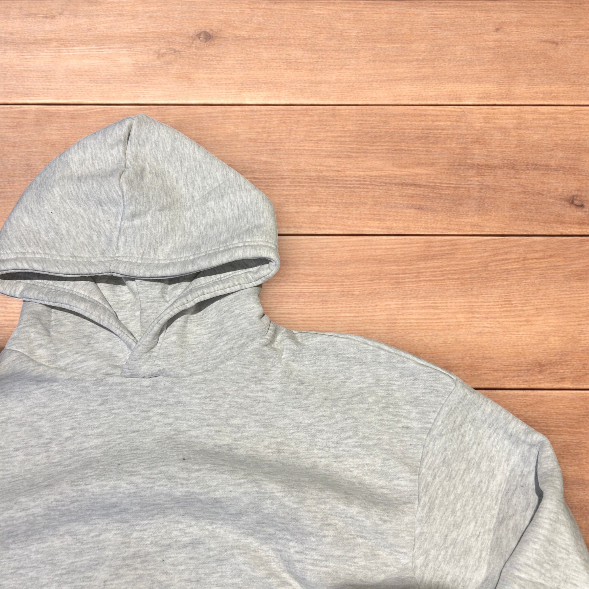 Japanese Brand Oversized baggy boxy Korean hoodie jumper in marl grey. Size US M / EU 48-50 / 2 - 3 Thumbnail