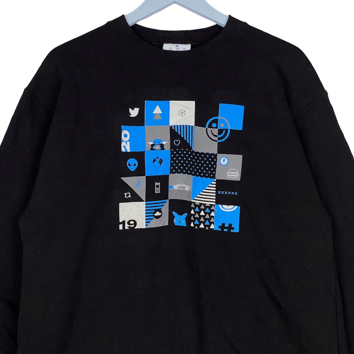 Champion × Vintage Vintage Champion All Print Crewneck Sweatshirt Black Blue Size US M / EU 48-50 / 2 - 4 Thumbnail