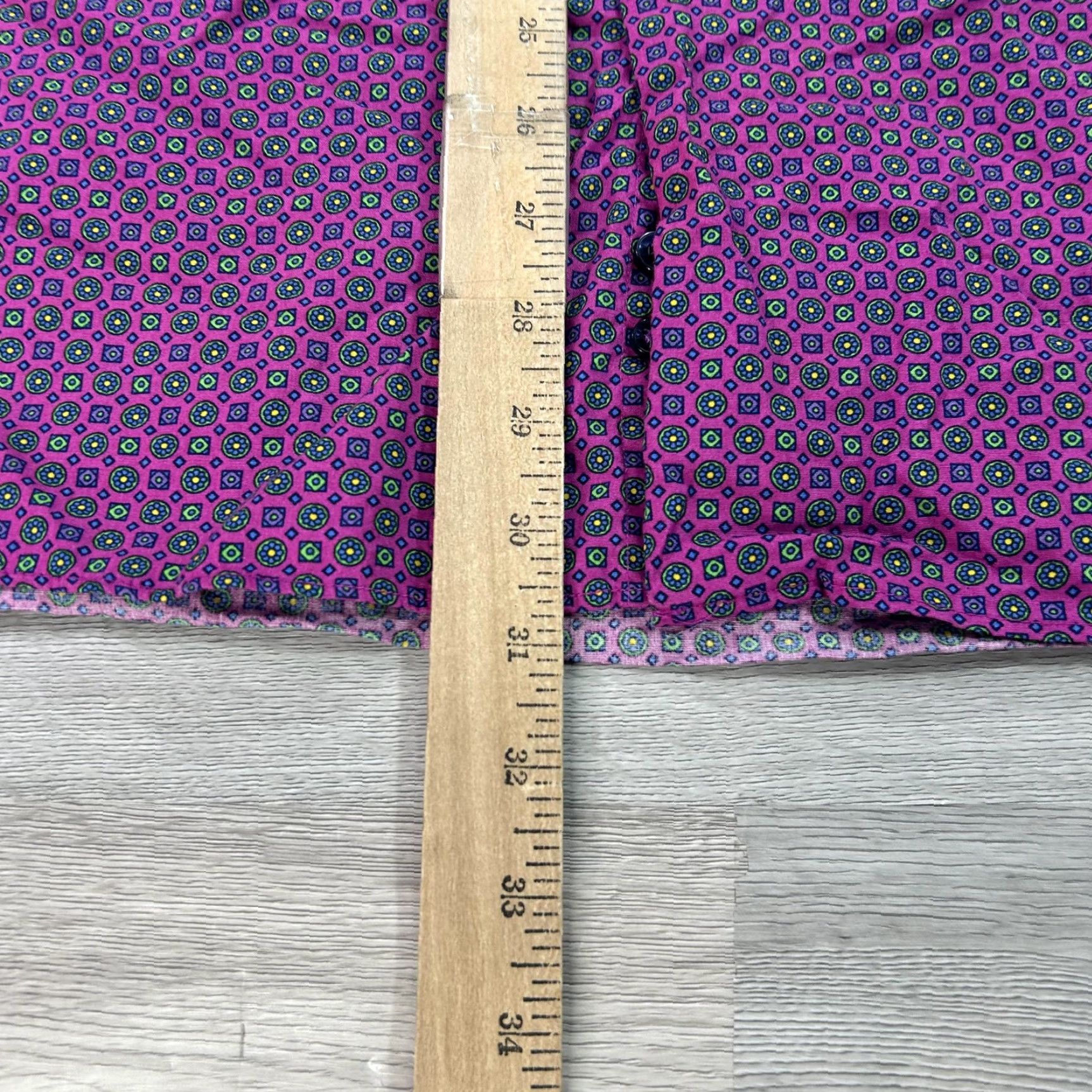 Pinko Alan Flusser Shirt Mens XL Pink Geometric 100% Cotton Button Up Long Sleeve Size US XL / EU 56 / 4 - 7 Thumbnail