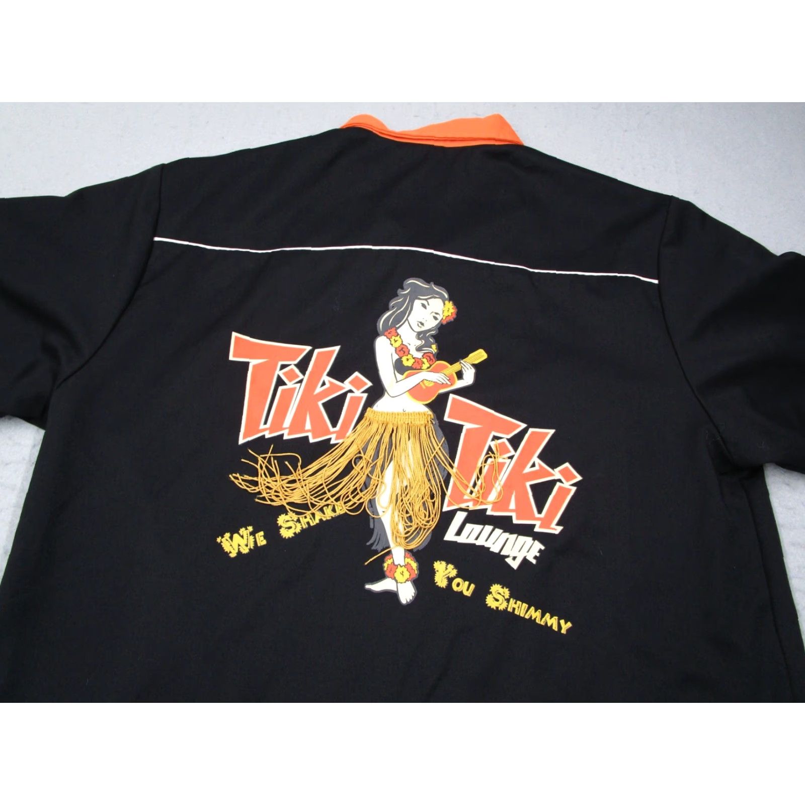 Vintage Cruisin USA Mens Large Black Button-Up Shirt - Vintage? No - 50s 60s Hawaiian Tiki Hula Girl Bowling Graphic Theme, City, Retro, Rock, Tropical Size US L / EU 52-54 / 3 - 4 Thumbnail