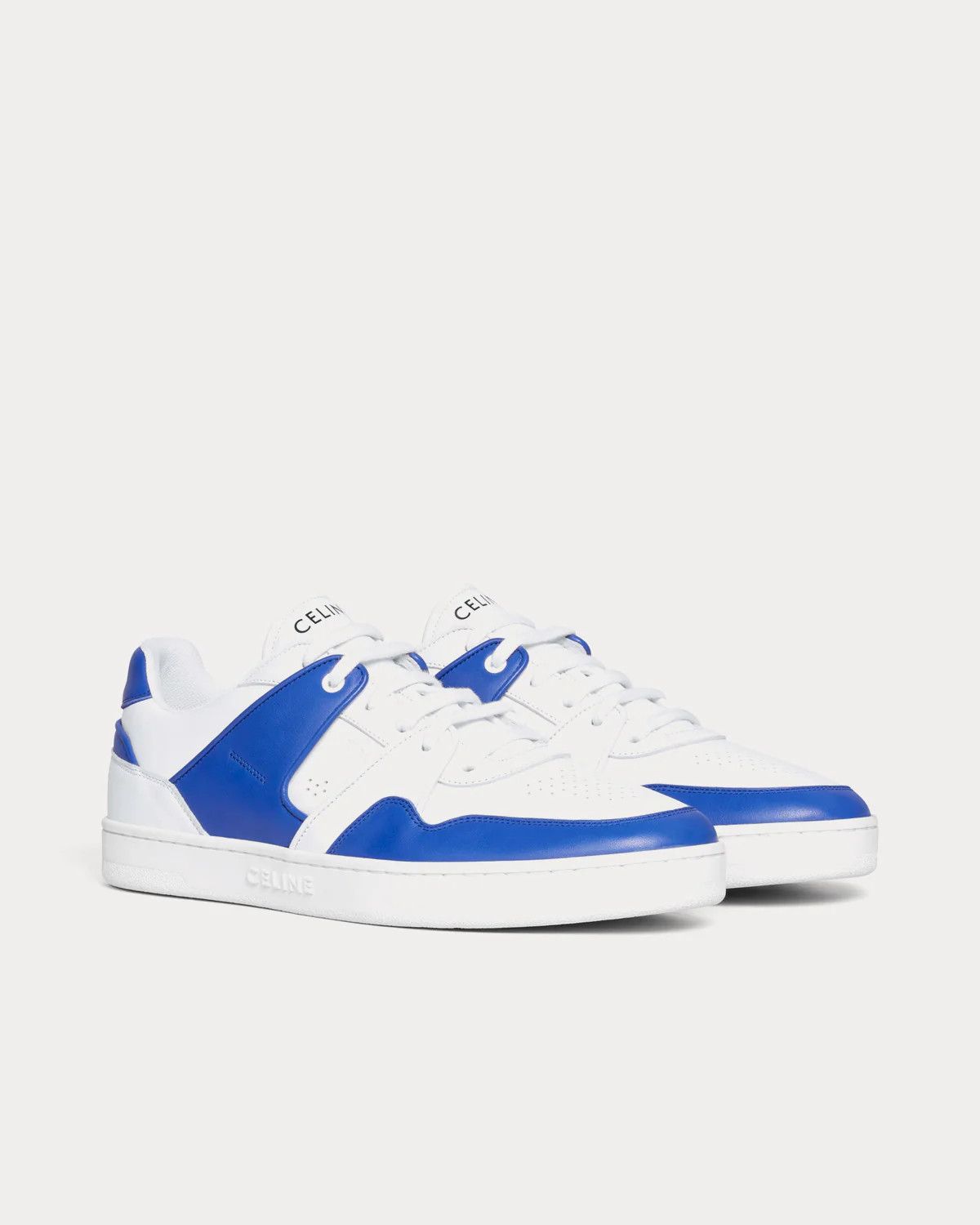 Celine o1bcso1str0824 Trainer CT-04 Low-Top Sneakers in White Blue Size US 7 / EU 40 - 2 Thumbnail