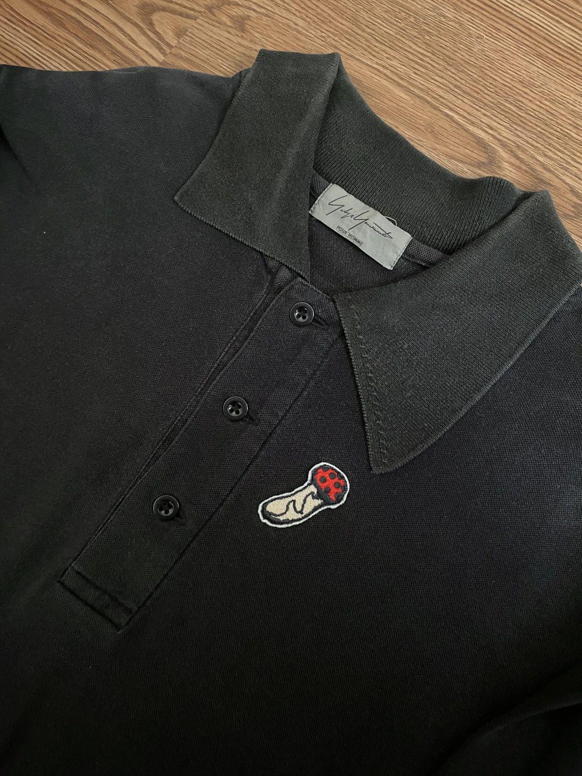 Yohji Yamamoto Yohji Yamamoto Pour Homme Long Sleeve Polo Shirt SS11 Look37 Size US M / EU 48-50 / 2 - 3 Thumbnail