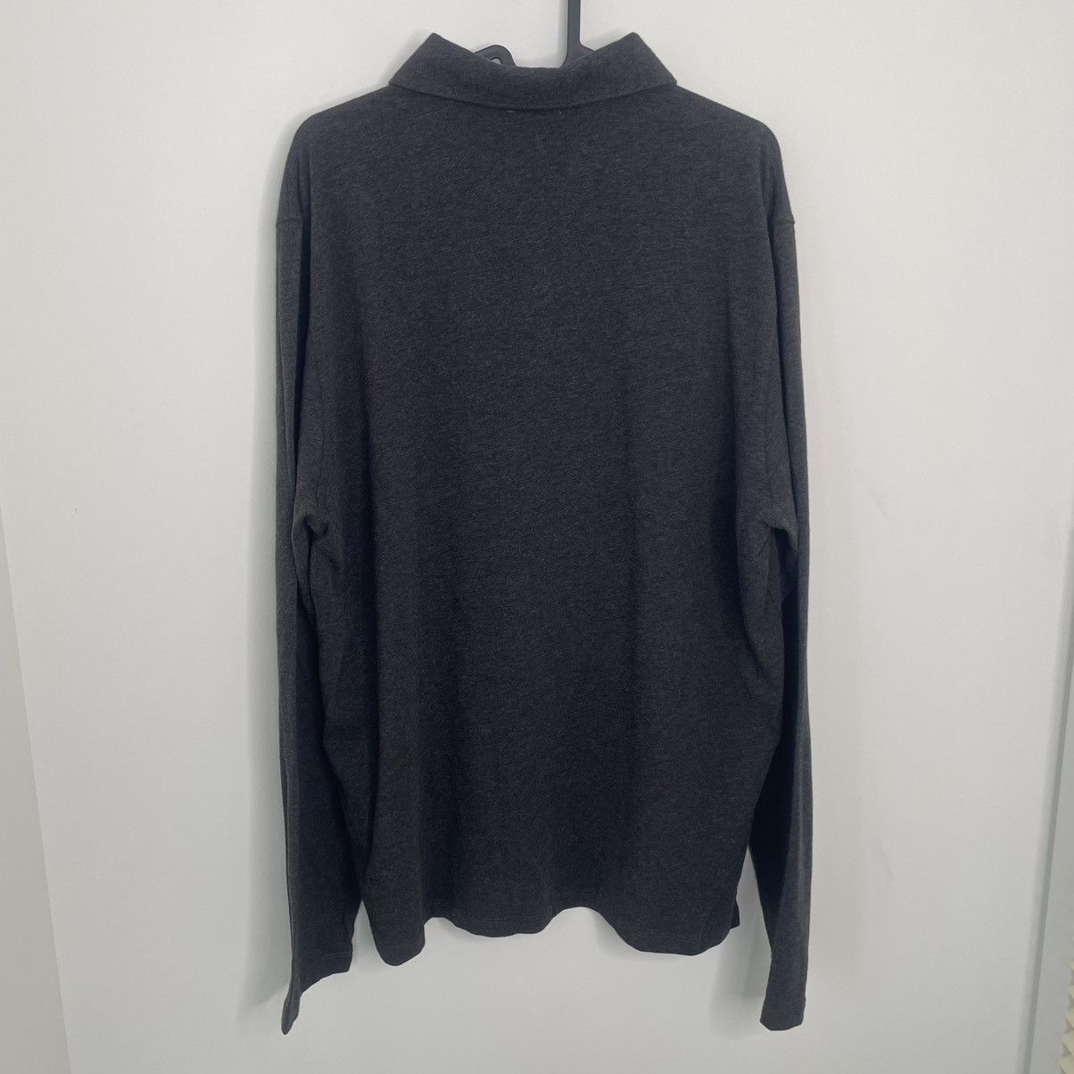 PATRICK ASSARAF Patrick Assaraf Pima Cotton Long Sleeve Polo Shirt Grey XL Size US XL / EU 56 / 4 - 5 Thumbnail