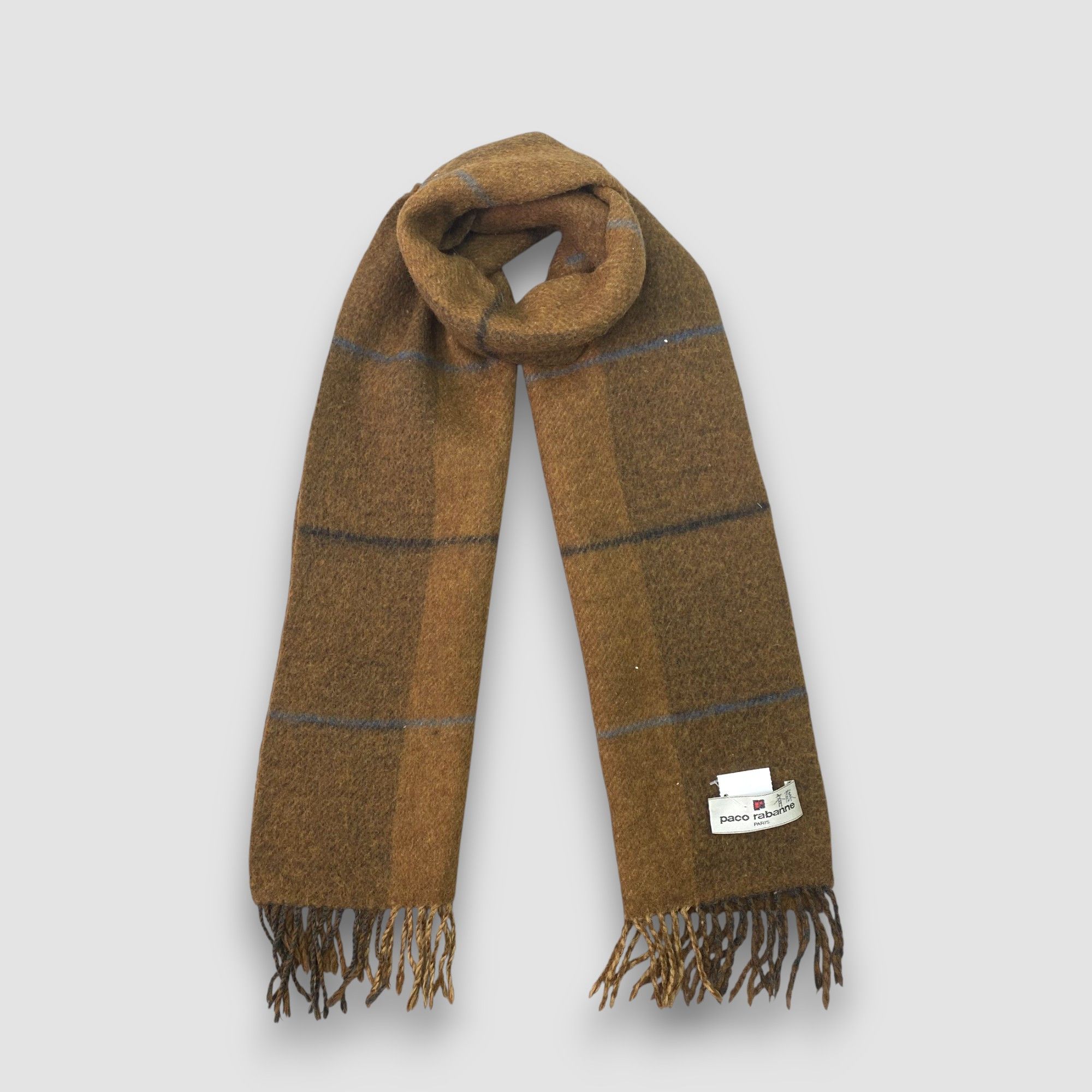 Vintage Paco Rabanne Scarf Muffler Wool Winter Scarves