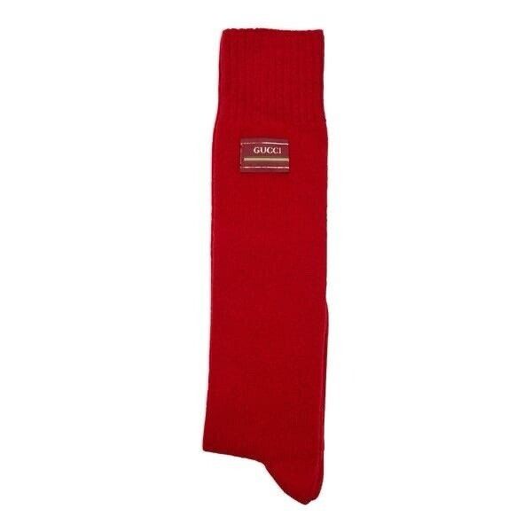 Gucci NWT GUCCI Red SOCKS COTTON Sz S Logo Size ONE SIZE - 1 Thumbnail