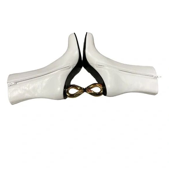 JW Anderson o1mle0325 Chain Ankle Boots in White Size US 8 / IT 38 - 6 Thumbnail