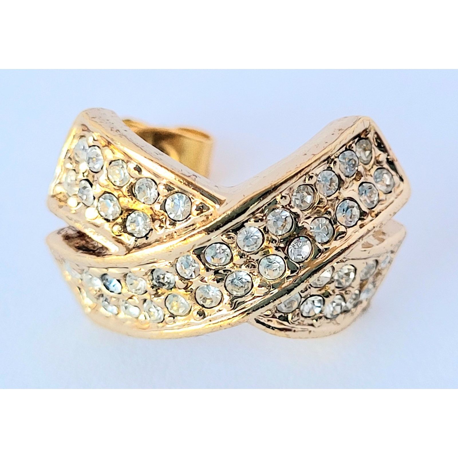 Other Roman Crossover X Faux Diamond Earrings Signed Pierced Size ONE SIZE - 2 Thumbnail