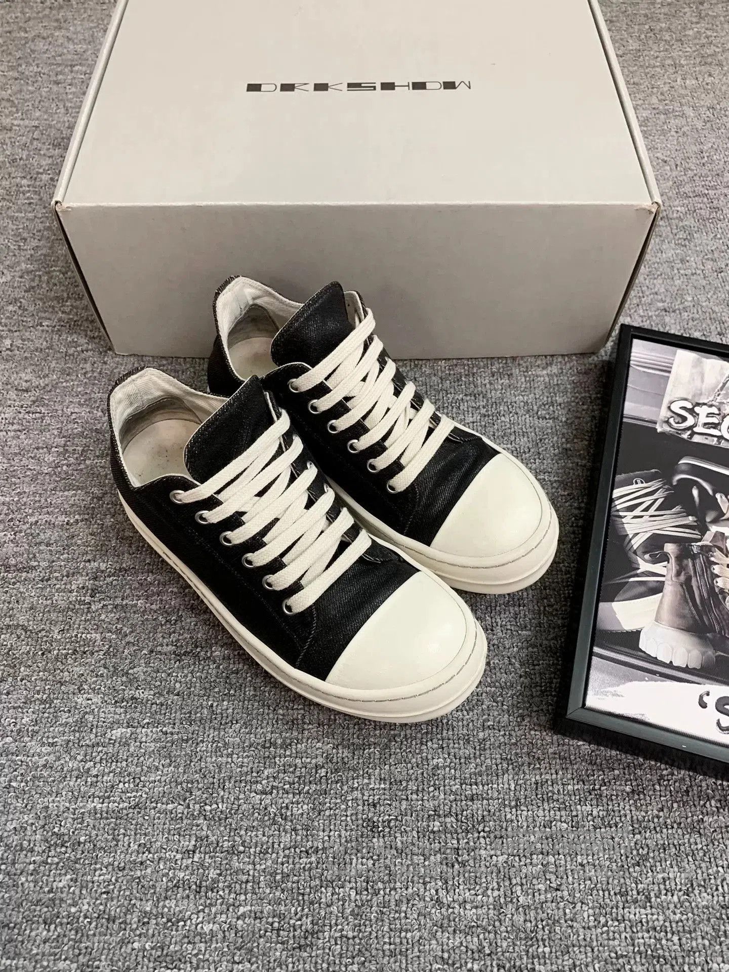 Rick Owens Drkshdw Rick Owens DRKSHDW Waxed Low. Size US 5 / IT 35 - 4 Thumbnail