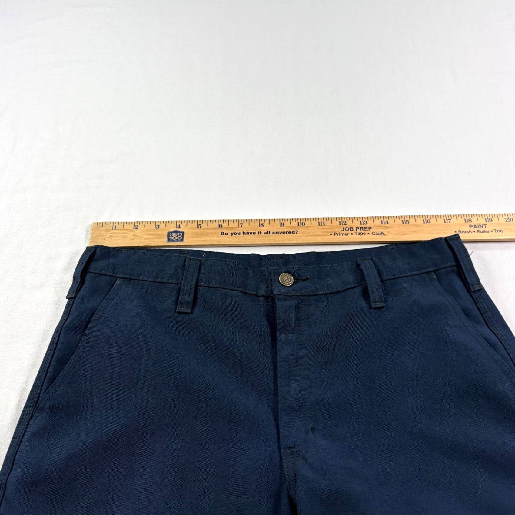 Vintage Workrite FR Pants Mens 34x28 Blue Flame Resistant Fire Workwear Aramid Pants Mens Blue 34x28 Size US 34 / EU 50 - 6 Thumbnail