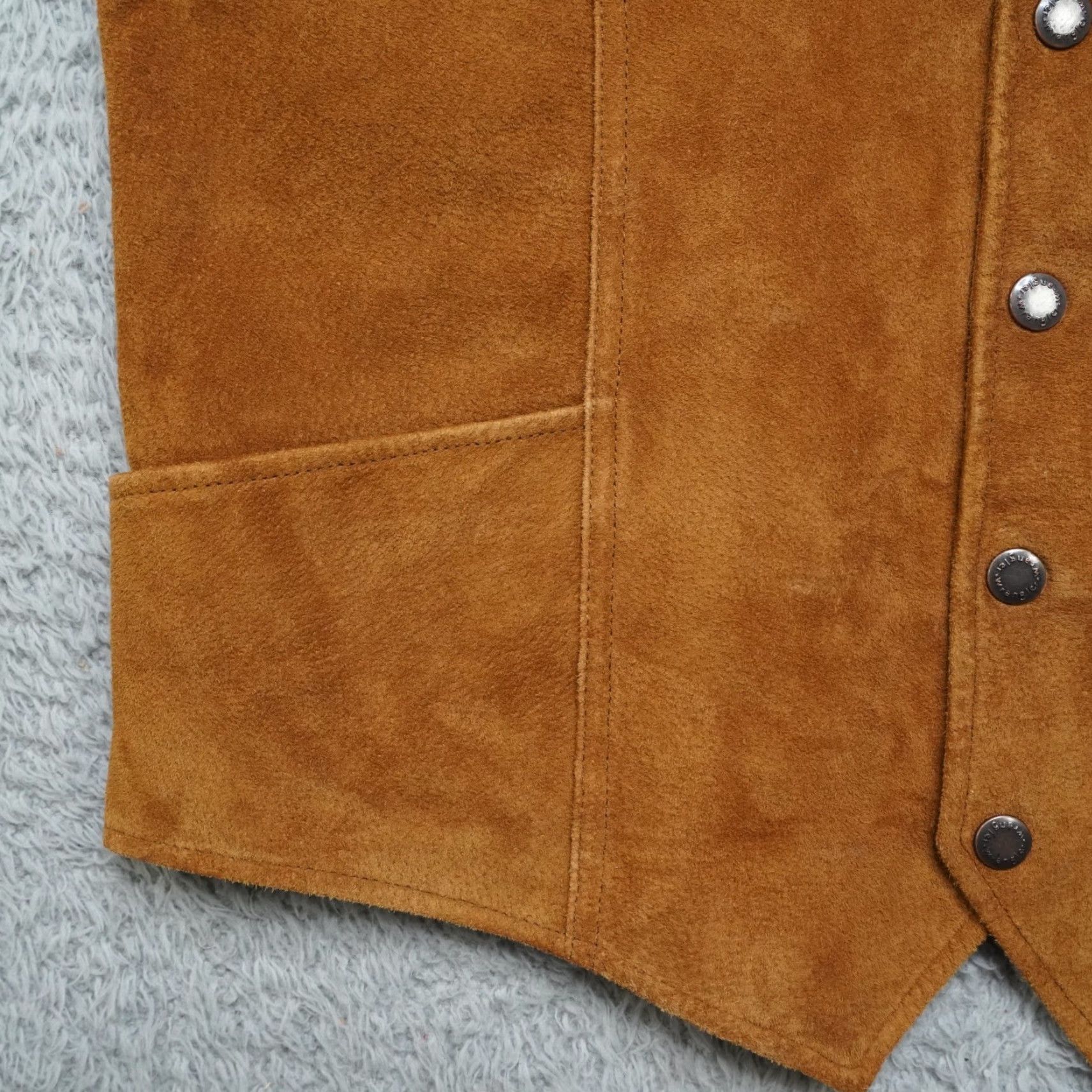 Wrangler VINTAGE Wrangler Leather Vest Mens M Brown Premium Snap Cowboy Western Workwear Size US M / EU 48-50 / 2 - 7 Thumbnail