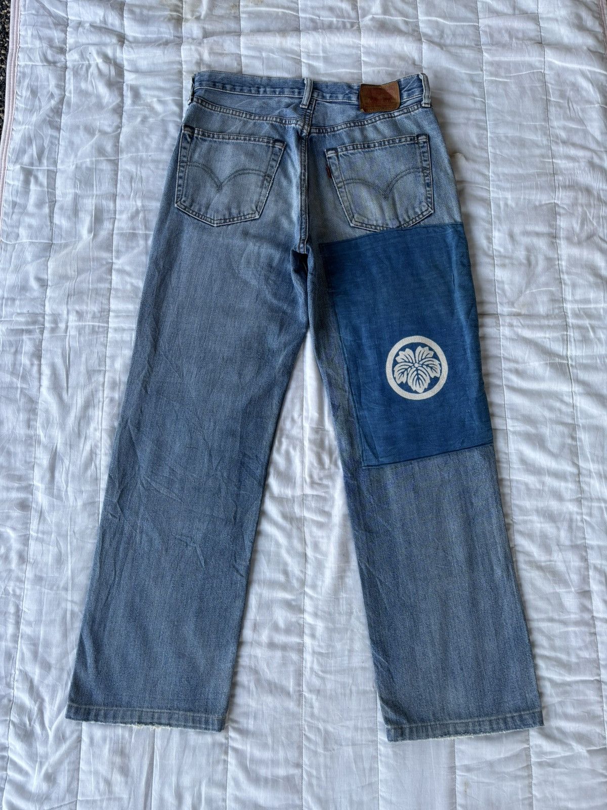 Kapital 💥RARE LEVIS 502 JAPANESE PATCHES RECONSTRUCTED DENIM JEANS Size US 30 / EU 46 - 2 Thumbnail