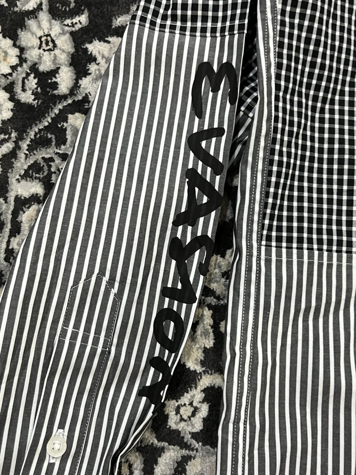 Jean Charles De Castelbajac × Vintage Vintage Castelbajac Button Up Shirt Patchwork Size US M / EU 48-50 / 2 - 8 Thumbnail