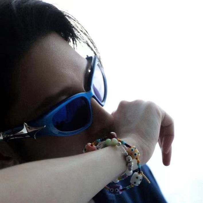 VIBE Future Street ins style custom avant-garde sunglasses Size ONE SIZE - 3 Thumbnail