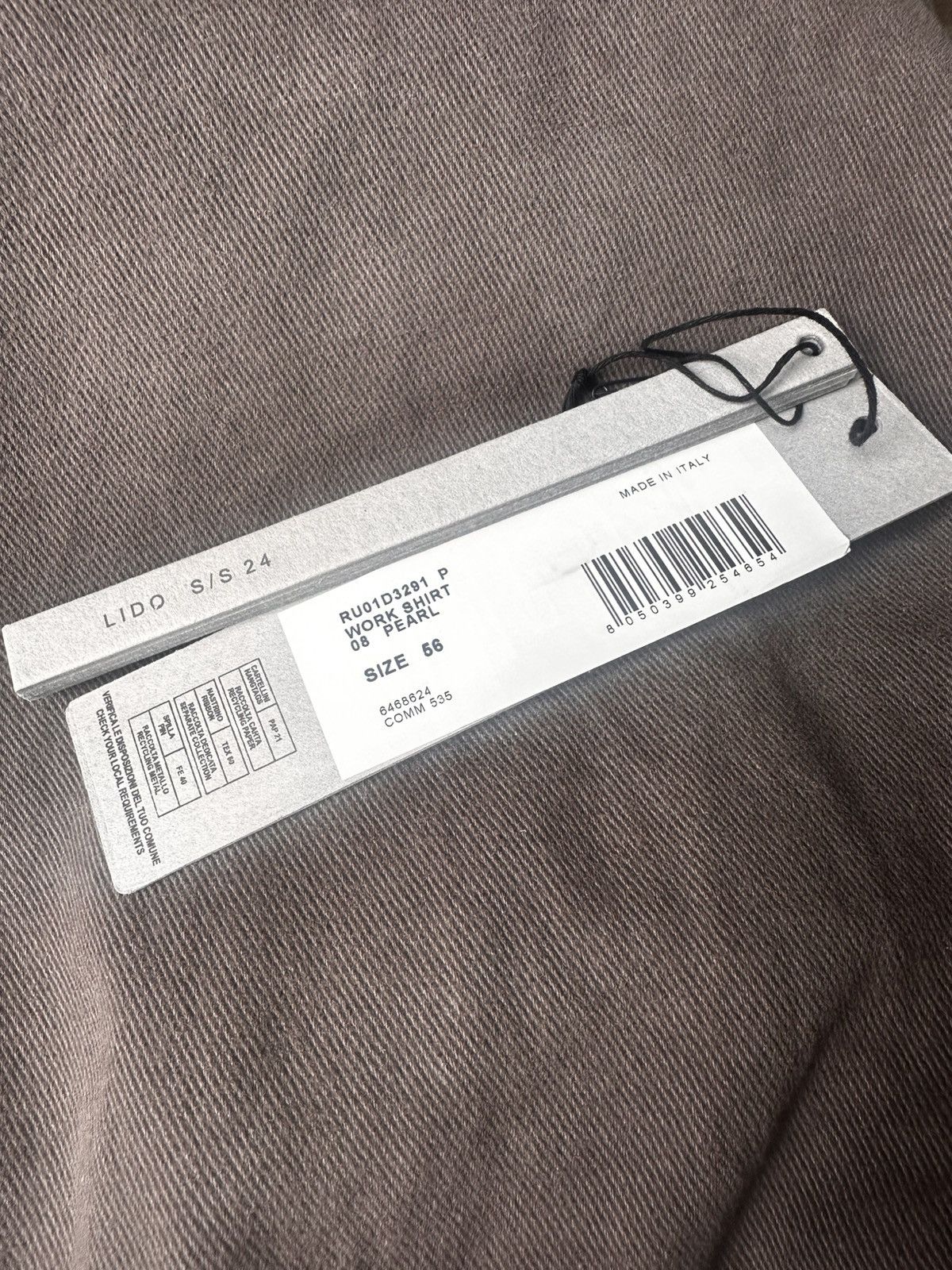 Rick Owens WORK SHIRT PEARL 56 Size US XXL / EU 58 / 5 - 2 Thumbnail