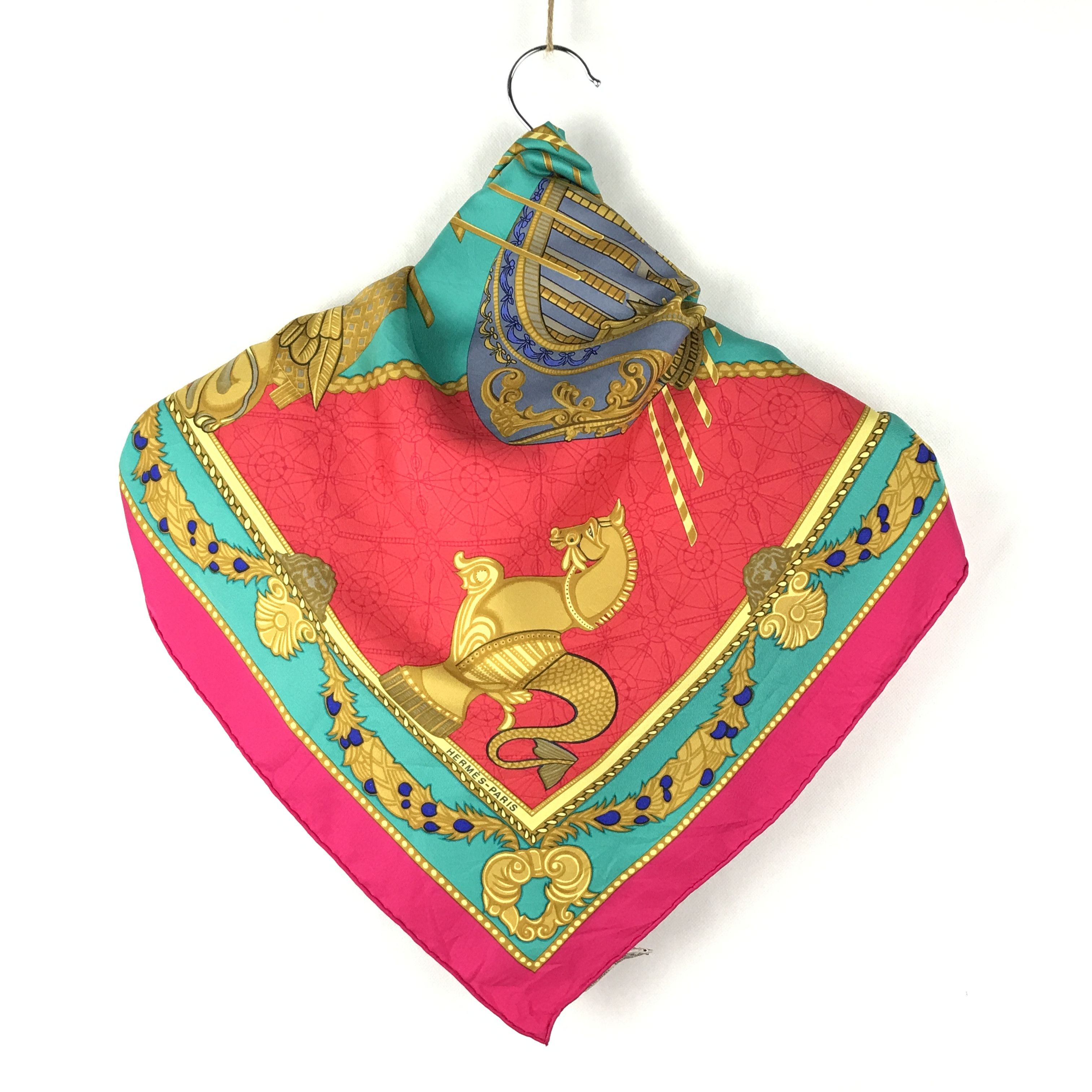 Hermes × Vintage Vintage Hermes Silk Scarf Size ONE SIZE - 4 Thumbnail