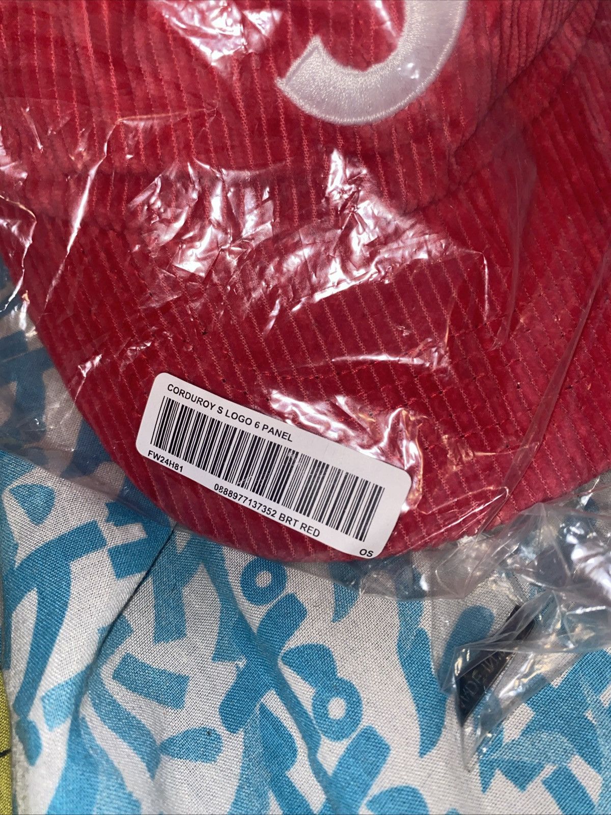 Supreme Supreme Corduroy S Logo 6-Panel Bright Red (FW24) Size ONE SIZE - 5 Thumbnail