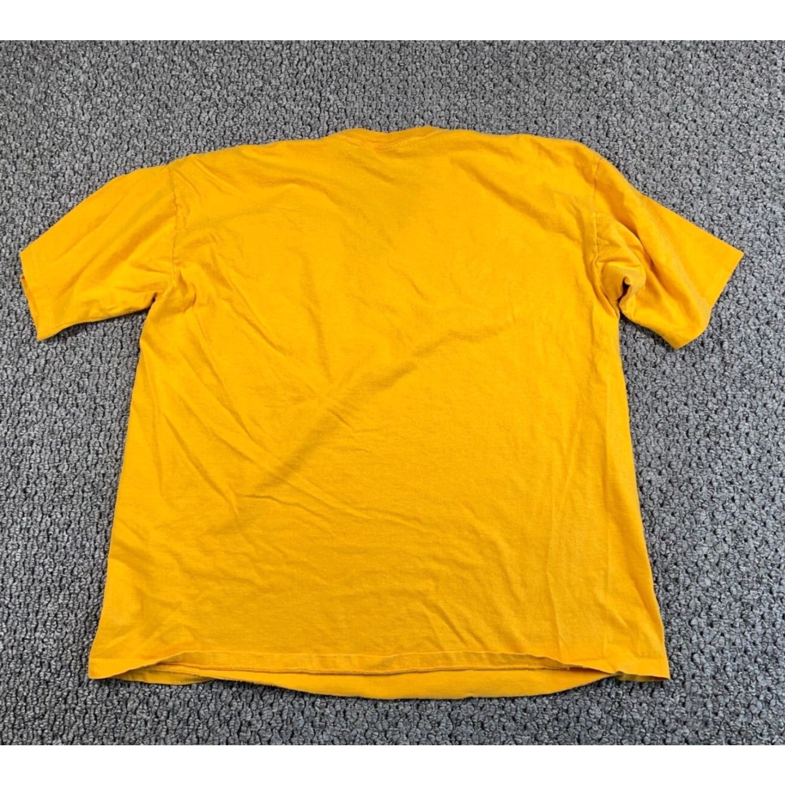 Vintage VINTAGE Distressed 90s V-Neck T-Shirt Adult 2XLT Dark Yellow Single Stitch Cotton Mens Size US XXL / EU 58 / 5 - 2 Thumbnail