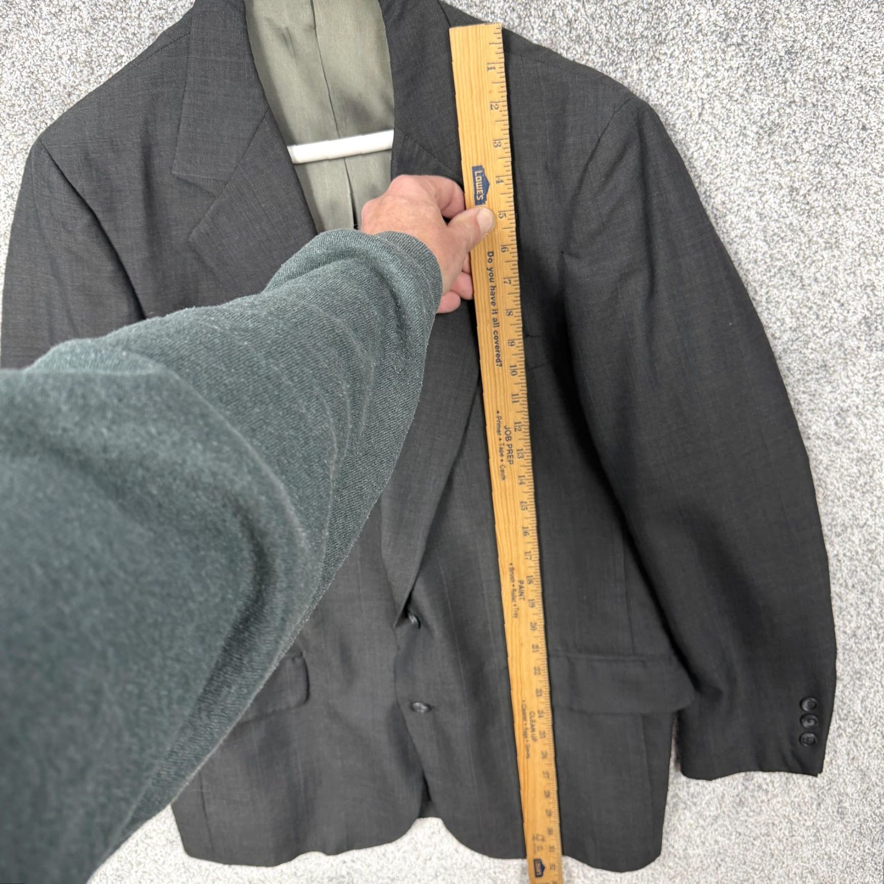 Vintage VINTAGE South Oak 2 Piece Suit Men's 43R Regular Dark Gray 37x29 Business Formal Notch Lapel 2 Button Vintage 80s-90s Size 46R - 3 Thumbnail