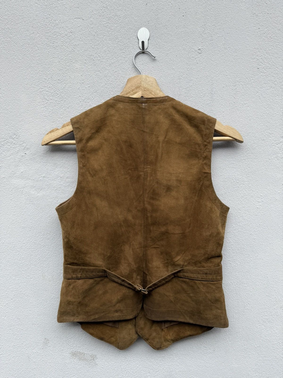 Ralph Lauren RALPH LAUREN Goat Suede Leather Brown Rugged Vest Size US XS / EU 42 / 0 - 7 Thumbnail