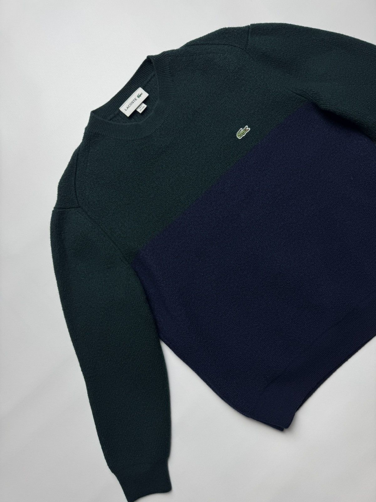 Lacoste Lacoste Classic Crewneck Wool Sweater – Navy Blue Size US XXS / EU 40 - 2 Thumbnail